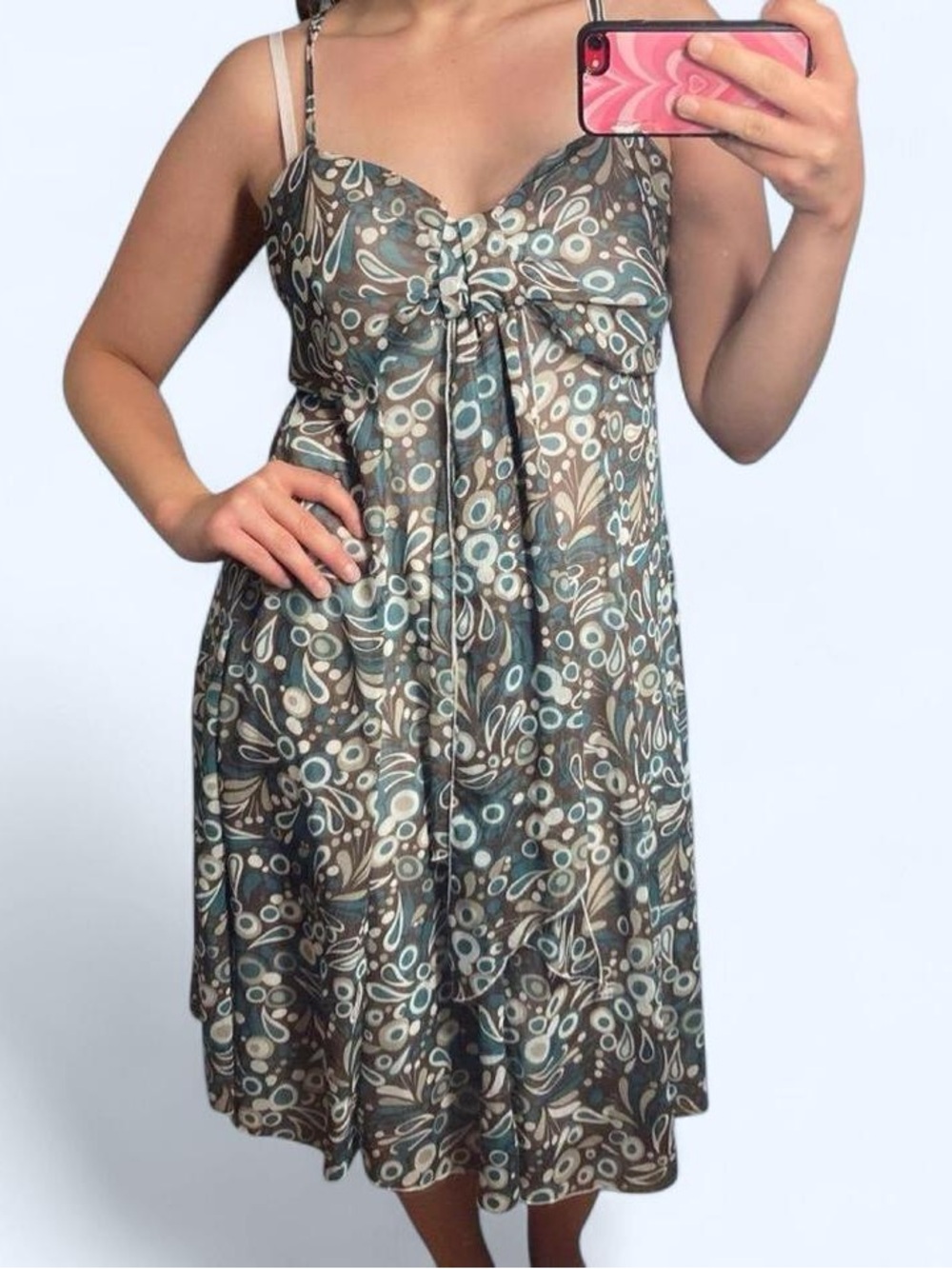 Colori Brown & Teal Dress